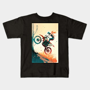 Dirt Bike Anime Style Kids T-Shirt